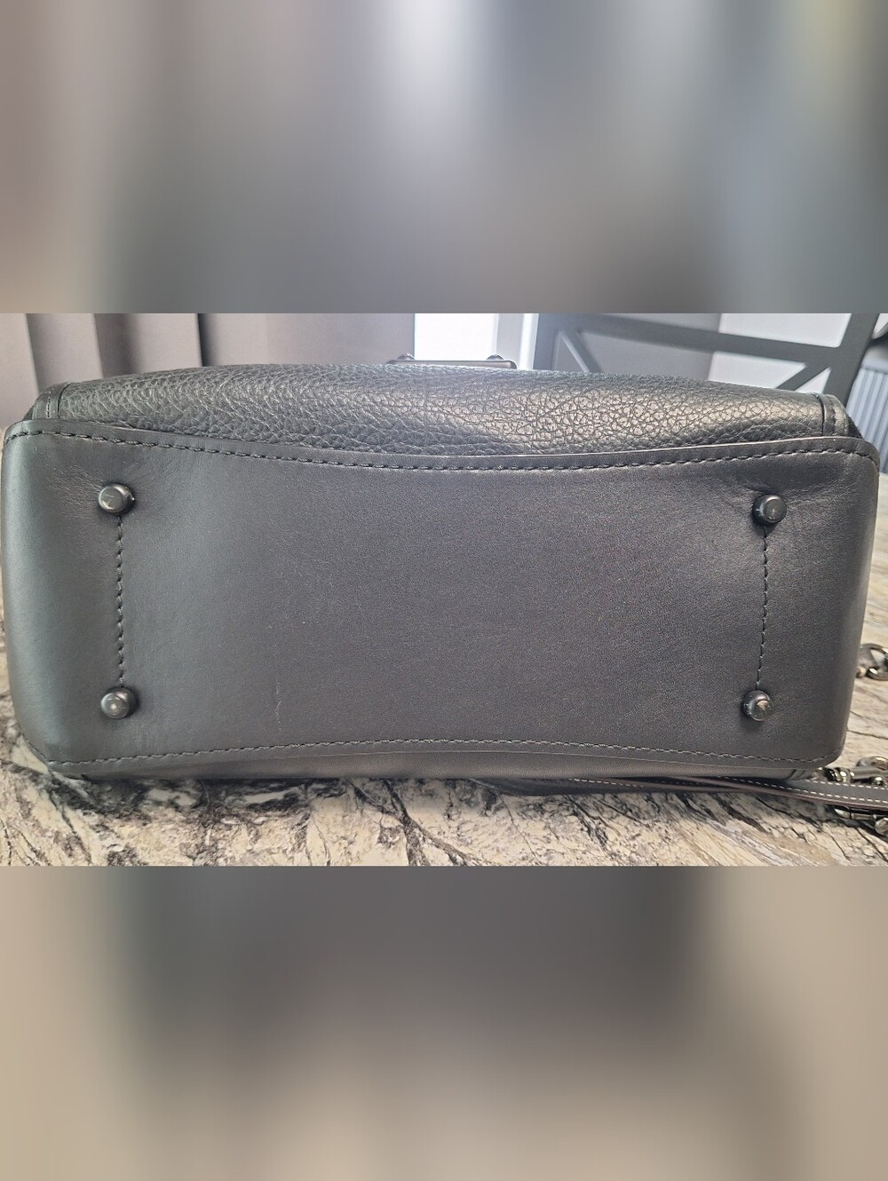 Coach Drifter CarryAll Satchel, Black Leather, EUC - Picture 4 of 10